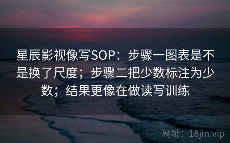 星辰影视像写SOP：步骤一图表是不是换了尺度；步骤二把少数标注为少数；结果更像在做读写训练